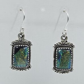 Sterling Opal 1.5" 925 Silver Earring (RS20-322)