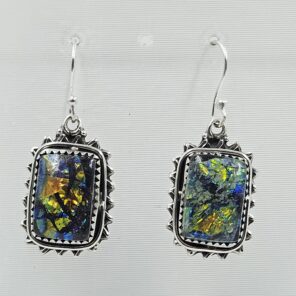 Sterling Opal 1.5" 925 Silver Earring (RS20-321)