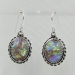 Sterling Opal 1.5" 925 Silver Earring (RS20-272)