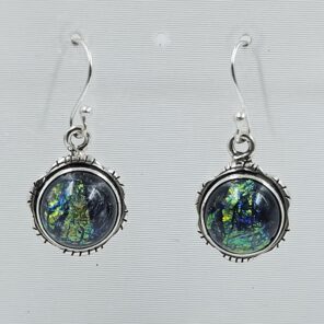 Sterling Opal 1.5" 925 Silver Earring (RS20-319)