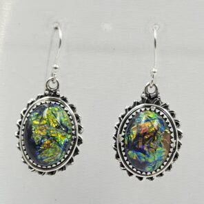Sterling Opal 1.5" 925 Silver Earring (RS20-296)