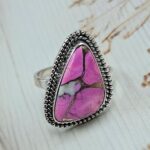 Cotton Candy Turquoise Size US 9 925 Sterling Silver Rings (RS8-543)