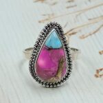 Cotton Candy Turquoise Size US 8 925 Sterling Silver Rings (RS8-575)
