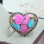 Cotton Candy Turquoise Size US 11 925 Sterling Silver Rings (RS8-568)