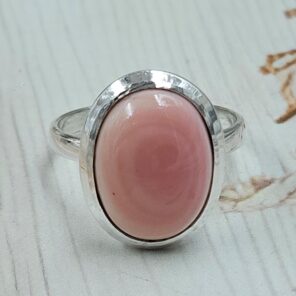 Pink Queen Conch 925 Sterling Silver Ring (RS114-339)