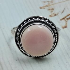 Pink Queen Conch 925 Sterling Silver Ring (RS114-340)
