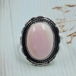 Pink Queen Conch 925 Sterling Silver Ring (RS114-342)