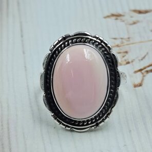 Pink Queen Conch 925 Sterling Silver Ring (RS114-342)