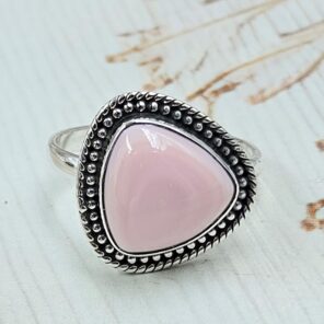 Pink Queen Conch 925 Sterling Silver Ring (RS114-346)
