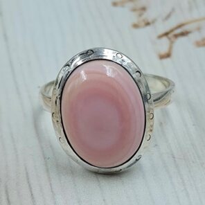 Pink Queen Conch 925 Sterling Silver Ring (RS114-352)