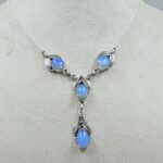 Ethiopian Opal 925 Sterling Silver Southwest Necklace (RS32-186)