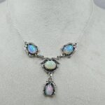 Ethiopian Opal 925 Sterling Silver Southwest Necklace (RS32-187)