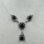Black Onyx 925 Sterling Silver Southwest Necklace (RS32-189)
