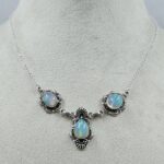Ethiopian Opal 925 Sterling Silver Southwest Necklace (RS32-185)