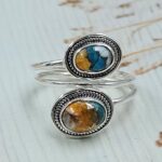 Spiny Oyster Turquoise 925 Sterling Silver ADJ Bypass Ring (REXT71-127)