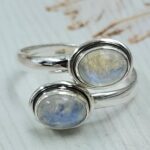 Rainbow Moonstone 925 Sterling Silver ADJ Bypass Ring (REXT47-244)