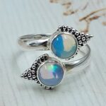Opal 925 Sterling Silver ADJ Bypass Ring (REXT71-135)