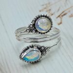 Opal 925 Sterling Silver ADJ Bypass Ring (REXT71-150)