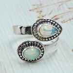 Opal 925 Sterling Silver ADJ Bypass Ring (REXT71-144)