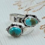 Mohave Turquoise 925 Sterling Silver ADJ Bypass Ring (REXT47-255)