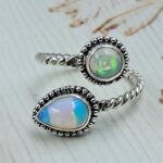 Opal 925 Sterling Silver ADJ Bypass Ring (REXT47-267)