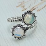 Opal 925 Sterling Silver ADJ Bypass Ring (REXT47-268)