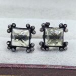 Peridot & Diamond 925 Sterling Silver Stud Earring (RS110-324)