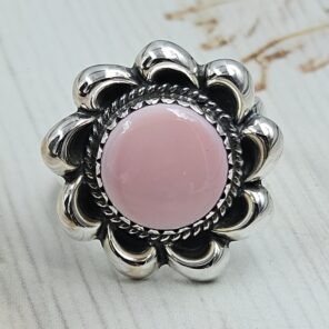 Pink Queen Conch 925 Sterling Silver Ring (RS115-14)