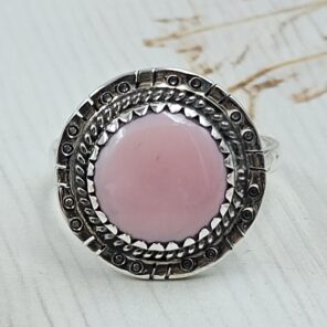 Pink Queen Conch 925 Sterling Silver Ring (RS115-18)