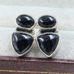 Black Onyx 0.25" 925 Sterling Silver Earring (REXT21-181)