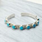 Kingman Turquoise 925 Sterling Silver Bangle (REXT22-130)
