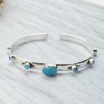 Kingman Turquoise 925 Sterling Silver Bangle (REXT8-120)