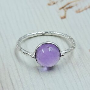Amethyst 925 Sterling Silver Rings (REXT38-187)