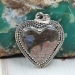 Porcelain Jasper 1" 925 Sterling Silver Pendant (REXT99-45)