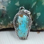 Composite Turquoise 1" 925 Sterling Silver Pendant (REXT99-50)