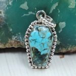 Composite Turquoise 1" 925 Sterling Silver Pendant (REXT99-51)