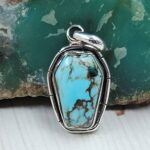 Composite Turquoise 1" 925 Sterling Silver Pendant (REXT99-52)