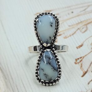 Dendratic Agate 925 Sterling Silver Ring (RS23-161)