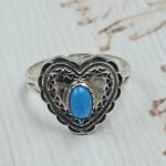 Kingman Turquoise 925 Sterling Silver Ring (REXT65-66)