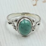 Tibbati Turquoise Natural 925 Sterling Silver Ring (RS82-46)
