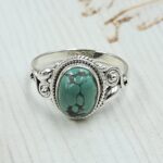 Tibbati Turquoise Natural 925 Sterling Silver Ring (RS82-47)