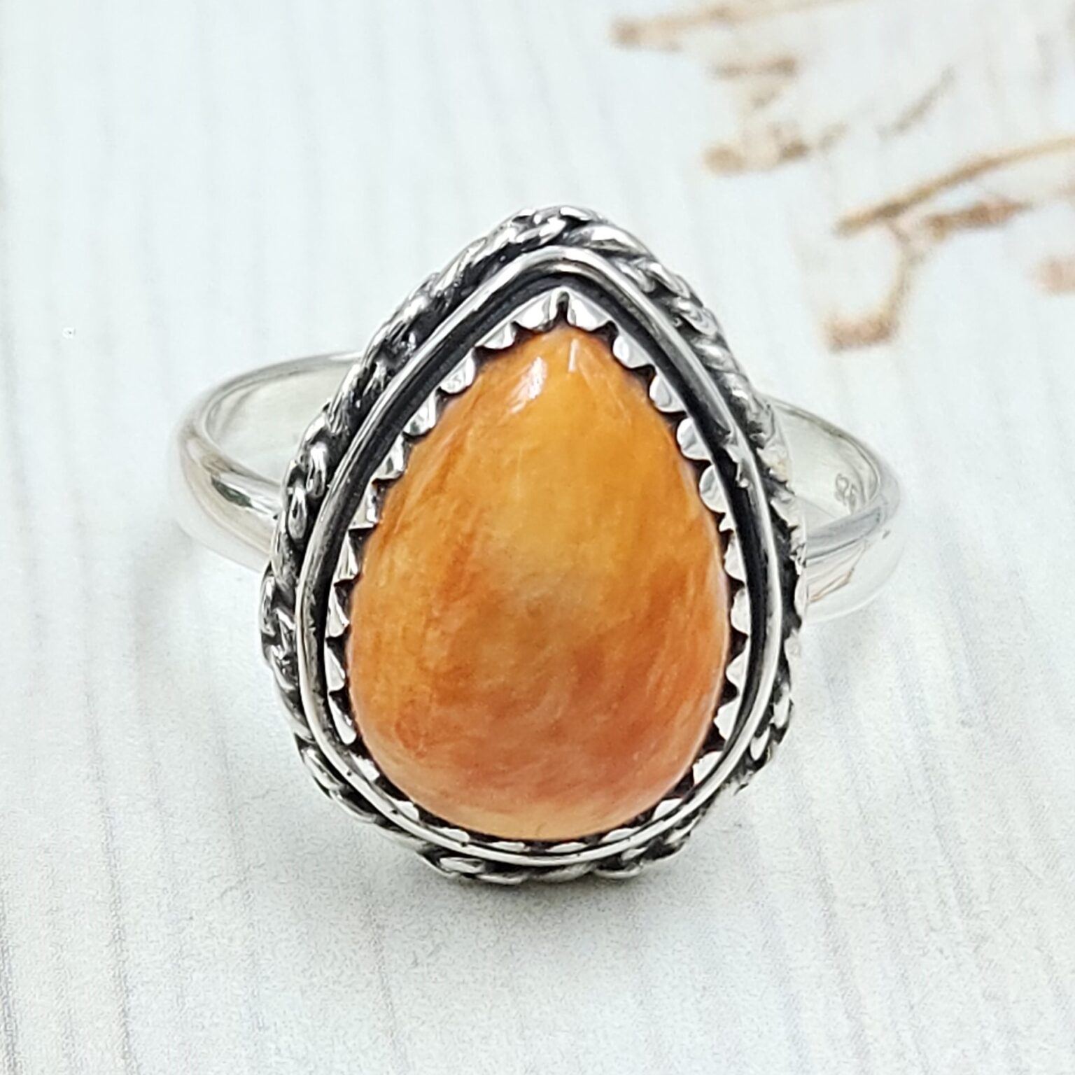 Shop Spiny Oyster Shell 925 Sterling Silver Ring (RS82-42 ...