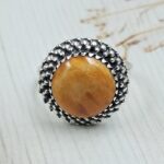 Spiny Oyster Shell 925 Sterling Silver Ring (RS82-43)