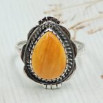 Spiny Oyster Shell 925 Sterling Silver Ring (RS82-38)