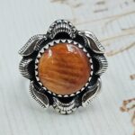 Spiny Oyster Shell 925 Sterling Silver Ring (RS82-39)