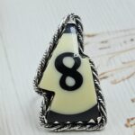 No. 8 Pool Ball 925 Sterling Silver Ring (RS82-31)