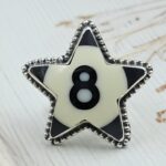 No. 8 Pool Ball 925 Sterling Silver Ring (RS82-26)