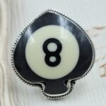 No. 8 Pool Ball 925 Sterling Silver Ring (RS82-21)