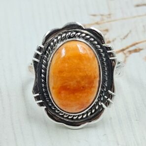 Spiny Oyster Shell 925 Sterling Silver Ring (RS115-4)