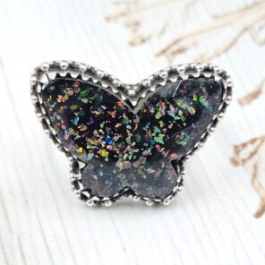 Aurora Opal Doublet 925 Sterling Silver Ring (RS7-336)